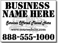 Construction Yard Sign Design CON03 - One Click Kit - Halftone Clip Art