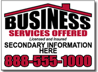 Construction Yard Sign Design CON04 - One Click Kit - Roofing Companies