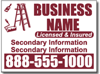 Painting Company Yard Sign Design CON06 - One Click Kit - with clipart