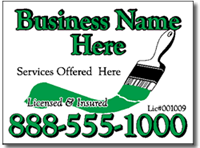 Painting Company Yard Sign Design CON09 - One Click Kit