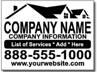 Contractor Yard Signs for Roofing Company Design CON13 - One Click Kit