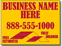 Contractor Yard Sign Design CON18 - One Click Kit - Roofing Signs