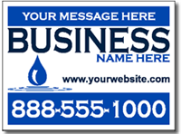 Contractor Plumbing Yard Sign Design CON21 - One Click Kit - Water Drip Art