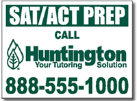 Huntington Learning Center Yard Sign Design