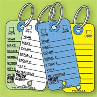 Color Coded Stock Key Tags (500 per box)
