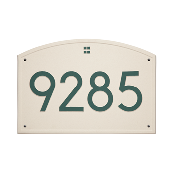 Cape Charles Modern Estate Wall Plaque pictured in Coastal Green