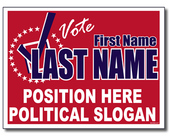 Corrugated Plastic Two Color Yard Sign 100 Signs and Stakes