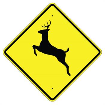 Deer Crossing Symbol Sign 24 x 24