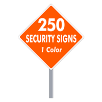 Buy 250 Custom One Color Diamond Shaped Security Signs