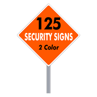 Buy 125 Custom Two Color Diamond Shaped Security Signs