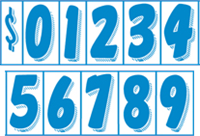 Blue and White Windshield Numbering Kits for Auto Dealers