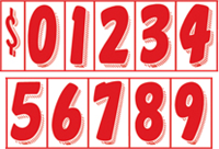 Red on White Windshield Numbering Starter Kit