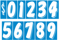 7 1/2 Inch Tall White & Blue Starter Kit for Auto Dealerships