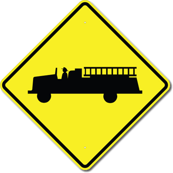 Emergency Vehicle Crossing Sign 24 x 24