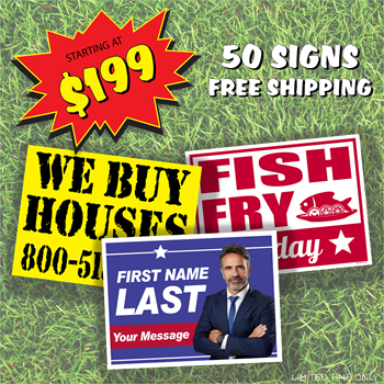Facebook Flash Sale - 50 Signs and Shipping