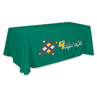 Full Color 6 foot table throw for trade shows or job fairs.