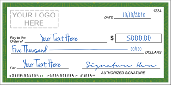 Giant Check Custom Colors
