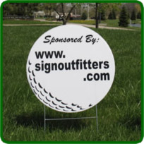 Golf Hole Sponsor Sign - Small Golf Ball