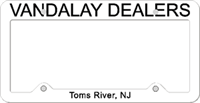 License Plate Frame #498 - White