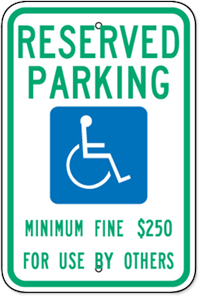Nevada Handicapped Parking Sign