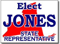 New York Political Yard Sign With Stands