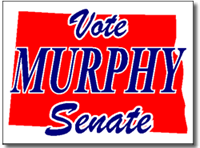 North Dakota Political Yard Sign With Stands