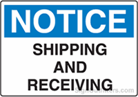 Notice Shipping and Receiving