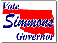 Oklahoma Political Yard Sign With Stands