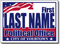 Political Signs with Stands - Design P208 - Two Color Political Sign