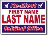 Cheap Yard Signs - Design P32 - 25 Signs and Stakes 24x18