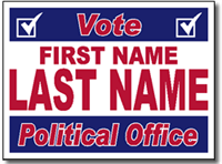 Political Yard Sign Template - Design P32 Vote
