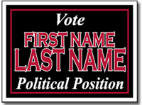 Political Yard Sign Template - Design P42 Vote