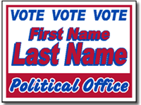 Political Yard Sign Design P52 - One Click Kit - Two Color Design