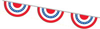 Patriotic Fan Dangles - Pennant Strings