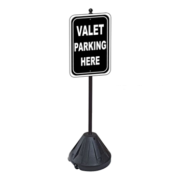 Valet Parking Here Sign with Portable Pole