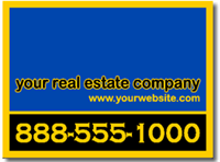 Two Color Real Estate Yard Sign Template with Clip Art