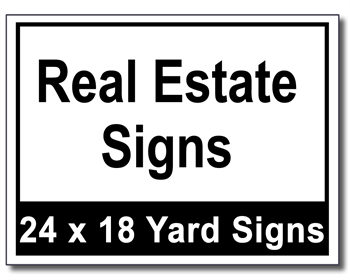 Real Estate Signs - 50 Signs and Stakes 24x18