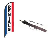 Rentals Feather Flag Kit with Spike Base