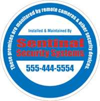 Security Decals - Circle Shaped - 2 Color