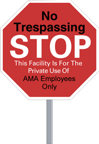 Security Yard Signs - Octagon Shape - 2 Color (50 Per Box)