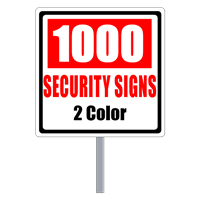 Buy 1000 Custom Two Color Square Shaped Security Signs
