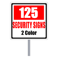 Buy 125 Custom Two Color Square Shaped Security Signs