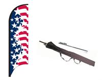 Stars and Stripes Flag Feather Flag Kit with Spike Base