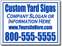 Simple Bandit Yard Sign Template with border.