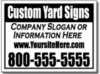 Simple Bandit Yard Sign Template with border and reverse at top.