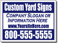 Simple and Plain Bandit Yard Sign. Ultra Blue on White