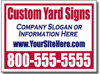Two Color Bandit Yard Sign Template. Shown Fire Red & Ultra Blue