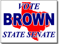 Texas Political Yard Sign With Stands