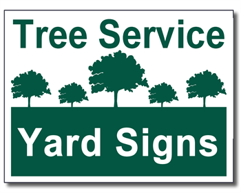 Tree Service Yard Signs - 50 Signs and Stakes 24x18