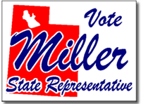 Utah Political Yard Sign With Stands